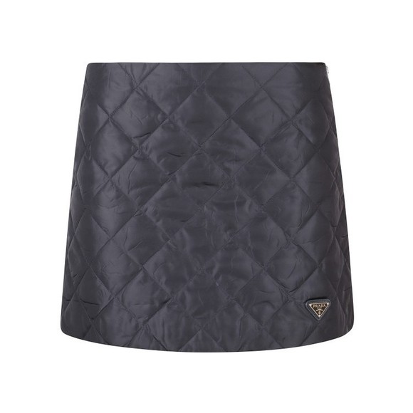Prada Quilted Grey Skirt With Structured Silhouette - NWT - Picture 1 of 3
